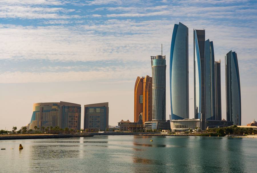 Torres de escritórios em Abu Dhabi, Emirados Árabes Unidos